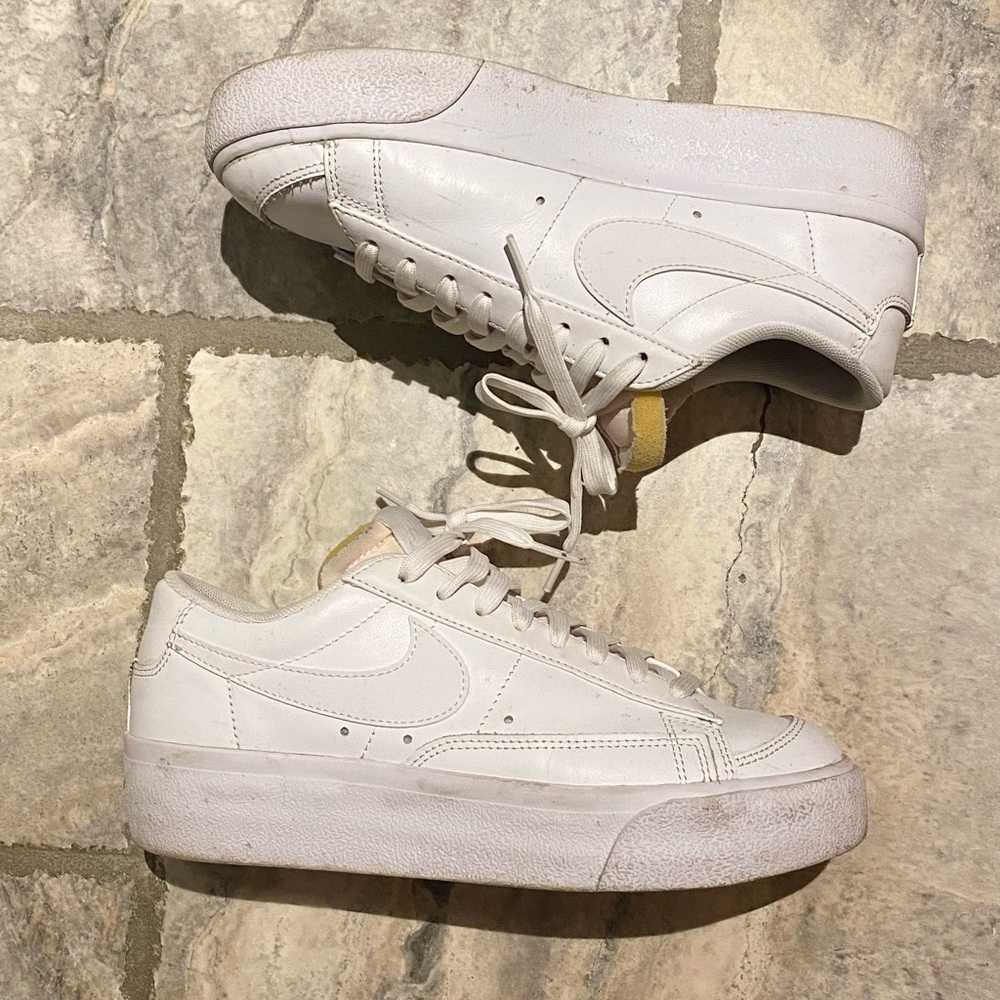Nike White Air Force 1 Sneakers Leather Upper